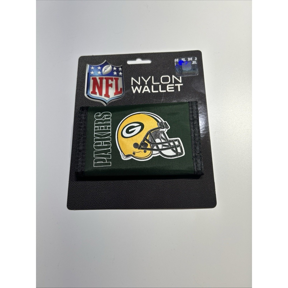 Officially Licensed NFL Green Bay Packers Nylon Trifold Wallet